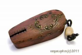 Блестки 80x35 - Резной футляр для алтайского варгана