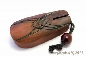 Мистический Узел 80x35 - Резной футляр для алтайского варгана