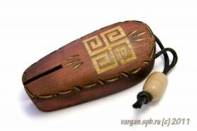 Свастика 80x35 - Резной футляр для алтайского варгана