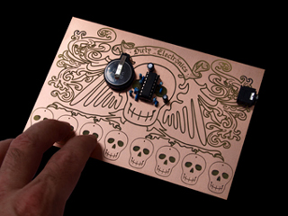 Dirty Electronics Skull Etching