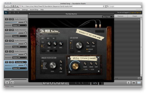 Soundation Studio The Wub Machine