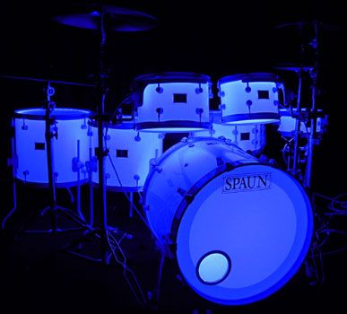 Spaun Drums LED Lighted Acrylic Drum Kit