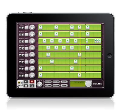 One Red Dog Molten Drum Machine iPad